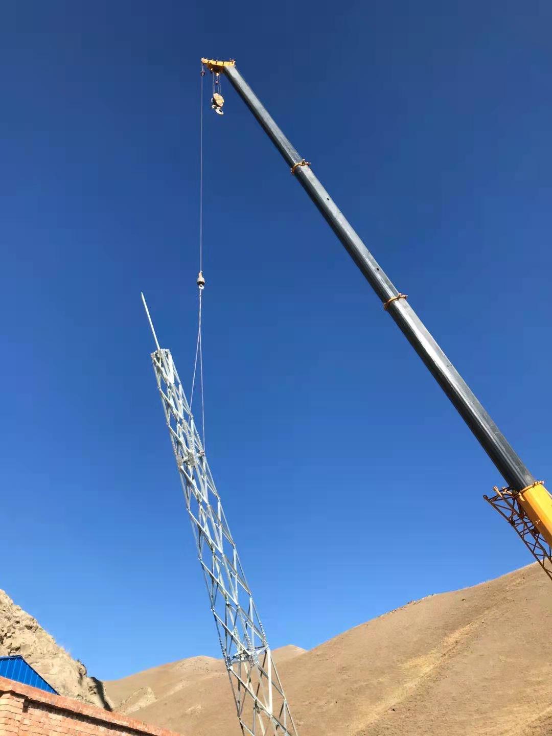 陜西榆林某煤礦變電站拉線避雷塔安裝 陜西榆林某煤礦變電站拉線避雷塔安裝